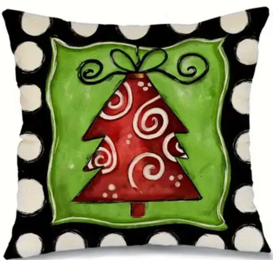 Festive Christmas Pillow Cover