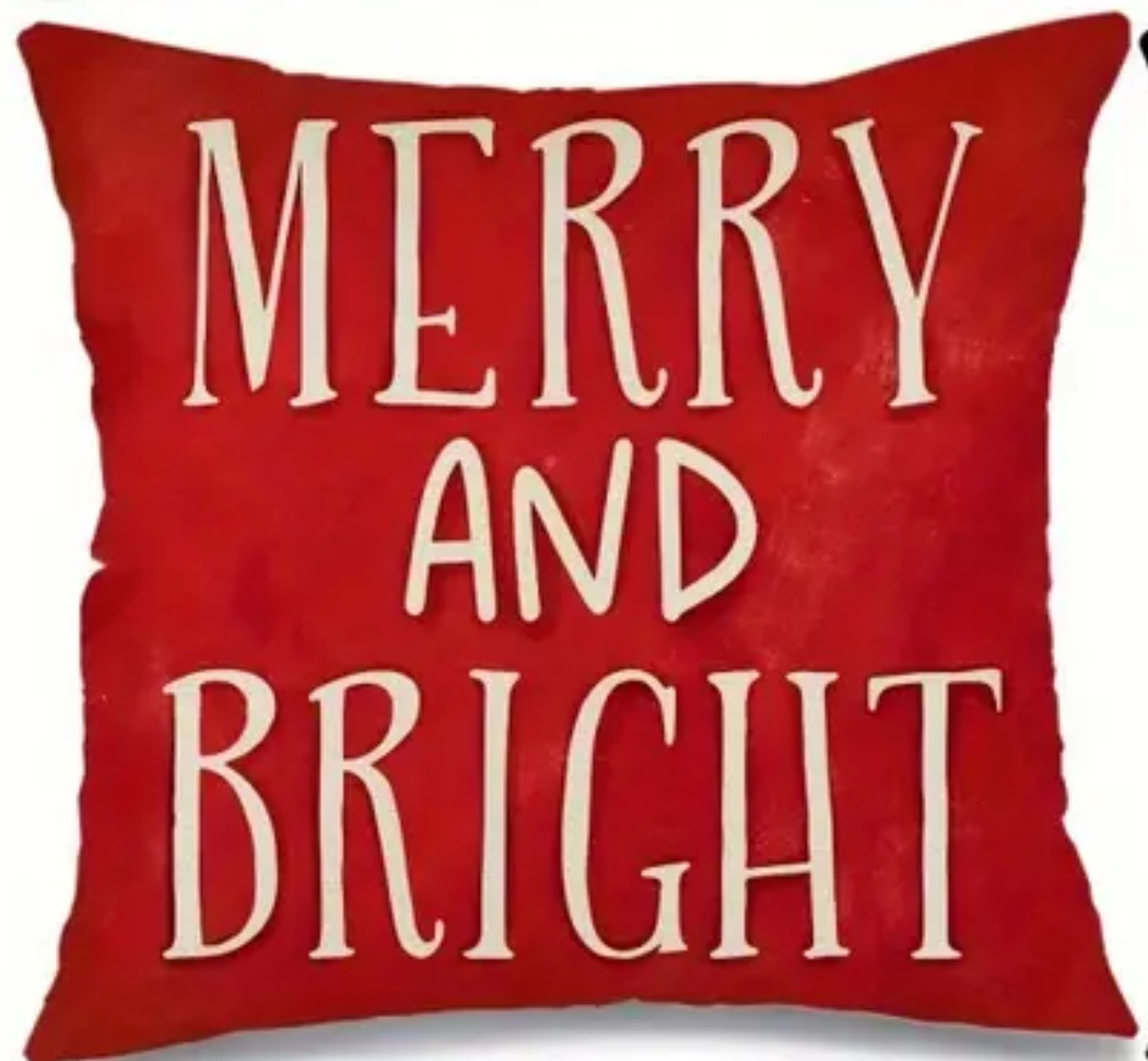 Festive Christmas Pillow Cover