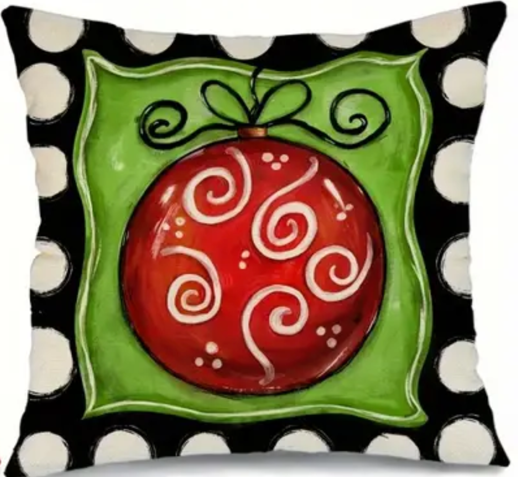 Festive Christmas Pillow Cover