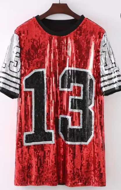 Sequin Team Jerseys - Tunic/Dress