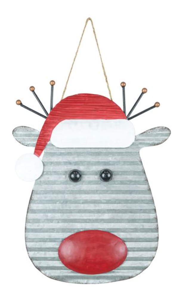 Stamped Metal Reindeer Hanger