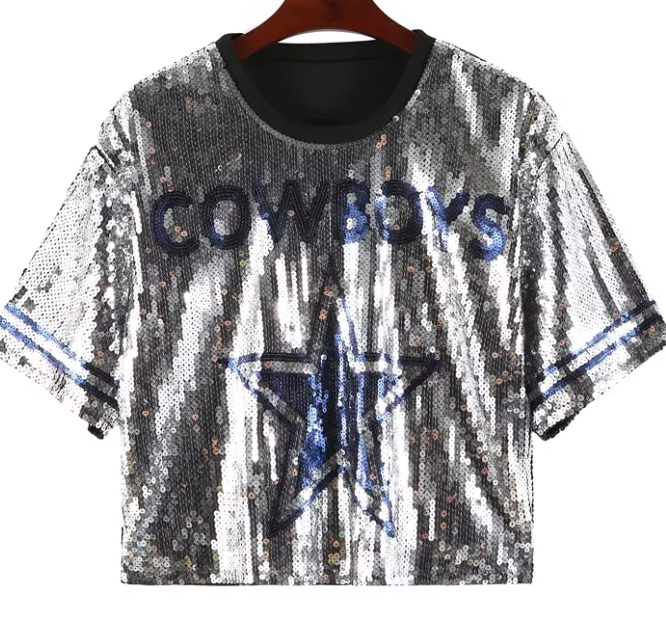 Sequin Team Jerseys - Crop/Short