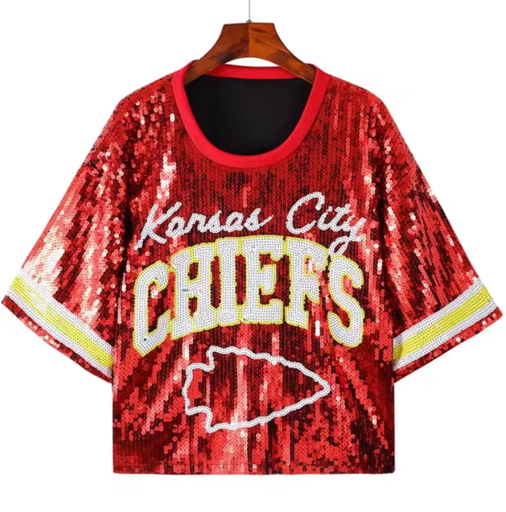 Sequin Team Jerseys - Crop/Short