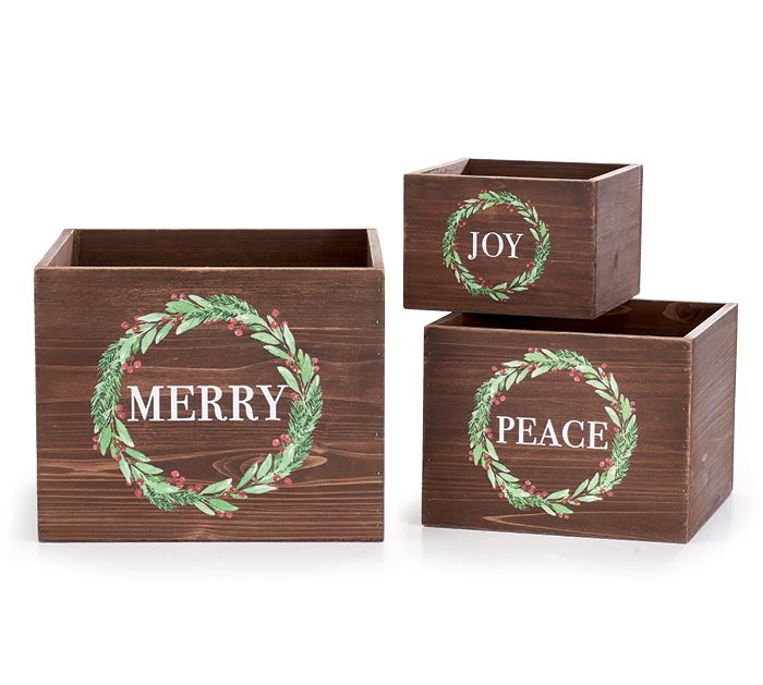 Holly Wreath Nesting Boxes